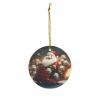 "Santa Hamster's Sleigh Ride" Ceramic Ornament