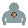 "Petals & Paws" Women’s Cropped Hooded Sweatshirt - Image 3