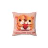 "I Love Hanging With You" Spun Polyester Square Pillow - Image 4