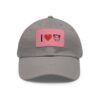 "I Love Hamsters" Dad Hat with Leather Patch (Rectangle)