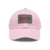"I Love Hamsters" Dad Hat with Leather Patch (Rectangle) - Image 3