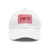 "I Love Hamsters" Dad Hat with Leather Patch (Rectangle) - Image 2