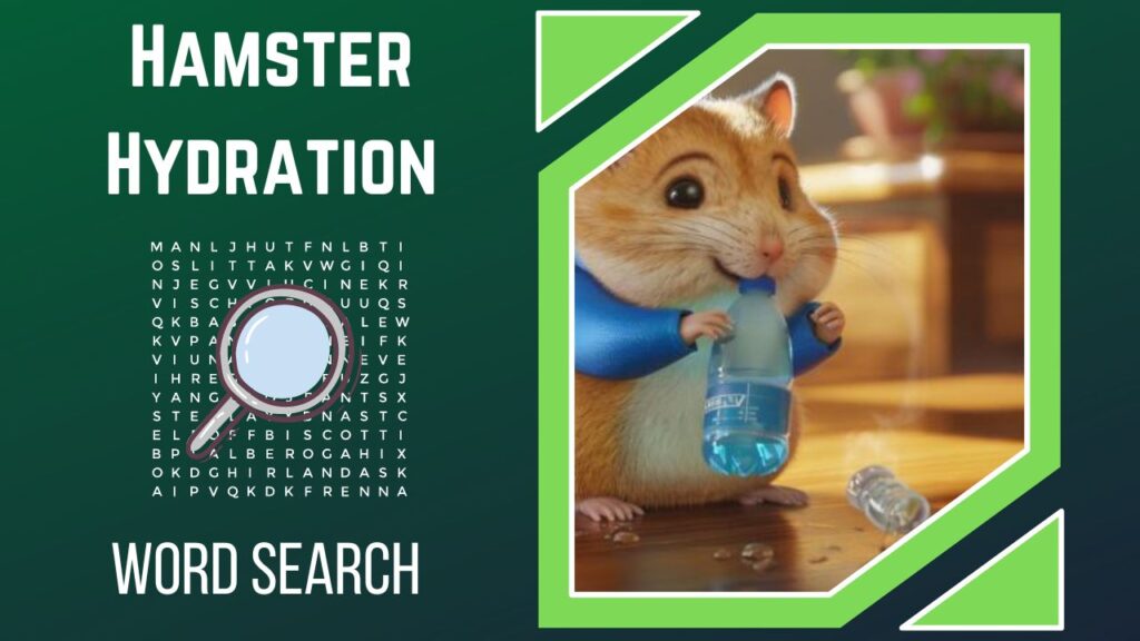 Dive Into Hydration Explore Our Hamster Hydration Station WordSearch!